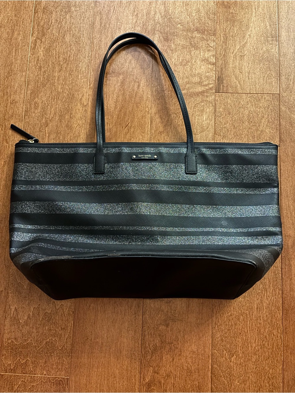 Kate Spade Haven Lane Hani Glitter Striped Tote